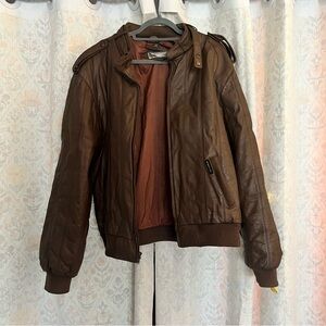 Members Only Vintage Brown Genuine Leather Jacket